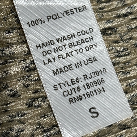 BY TOGETHER Cream & Black Floral Babydoll Peplum Top | Flowy Boho Blouse | Small - Picture 11 of 11